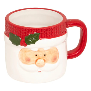 Set de 2mugs empilables Père Noël H.17,6cm céramique