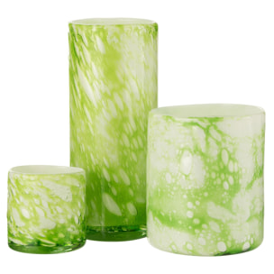 J-Line vase Marbre - verre - vert/blanc - large - 27.5 cm de hauteur