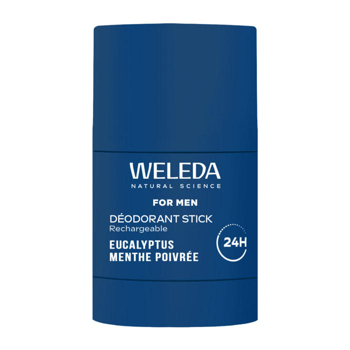 WELEDA - Déodorant Stick Rechargeable For Men 50g - Formule 100% d'origine naturelle et sans alcool - Efficacité prouvée 24H