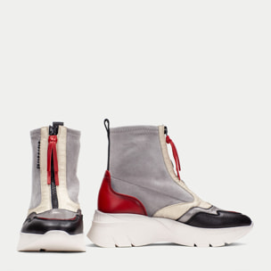 Botin sport Helsinki Negro gris rojo 5 cm