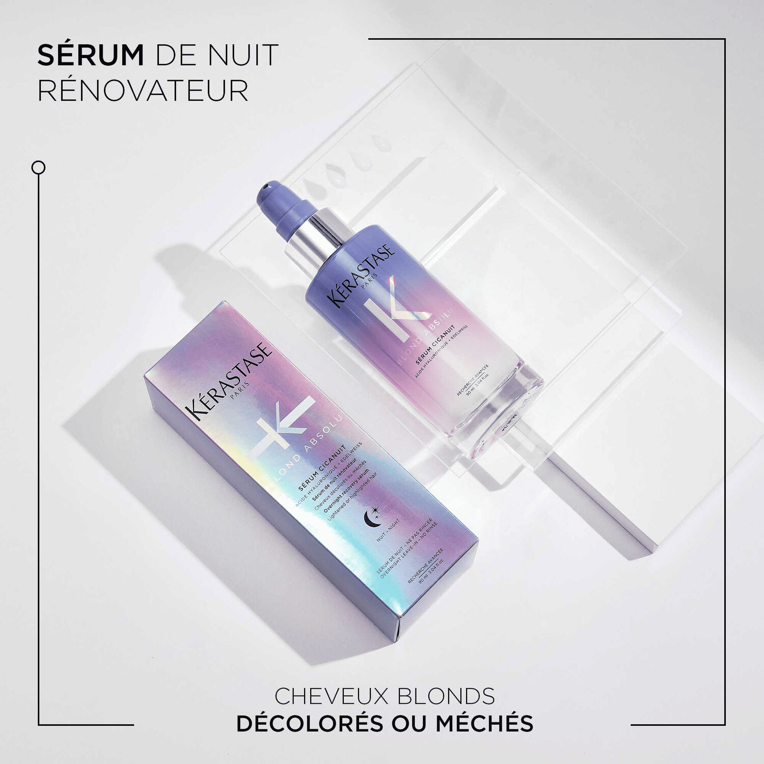 Blond Classic - Sérum de nuit réparateur pour cheveux blonds décolorés ou méchés 90 ml