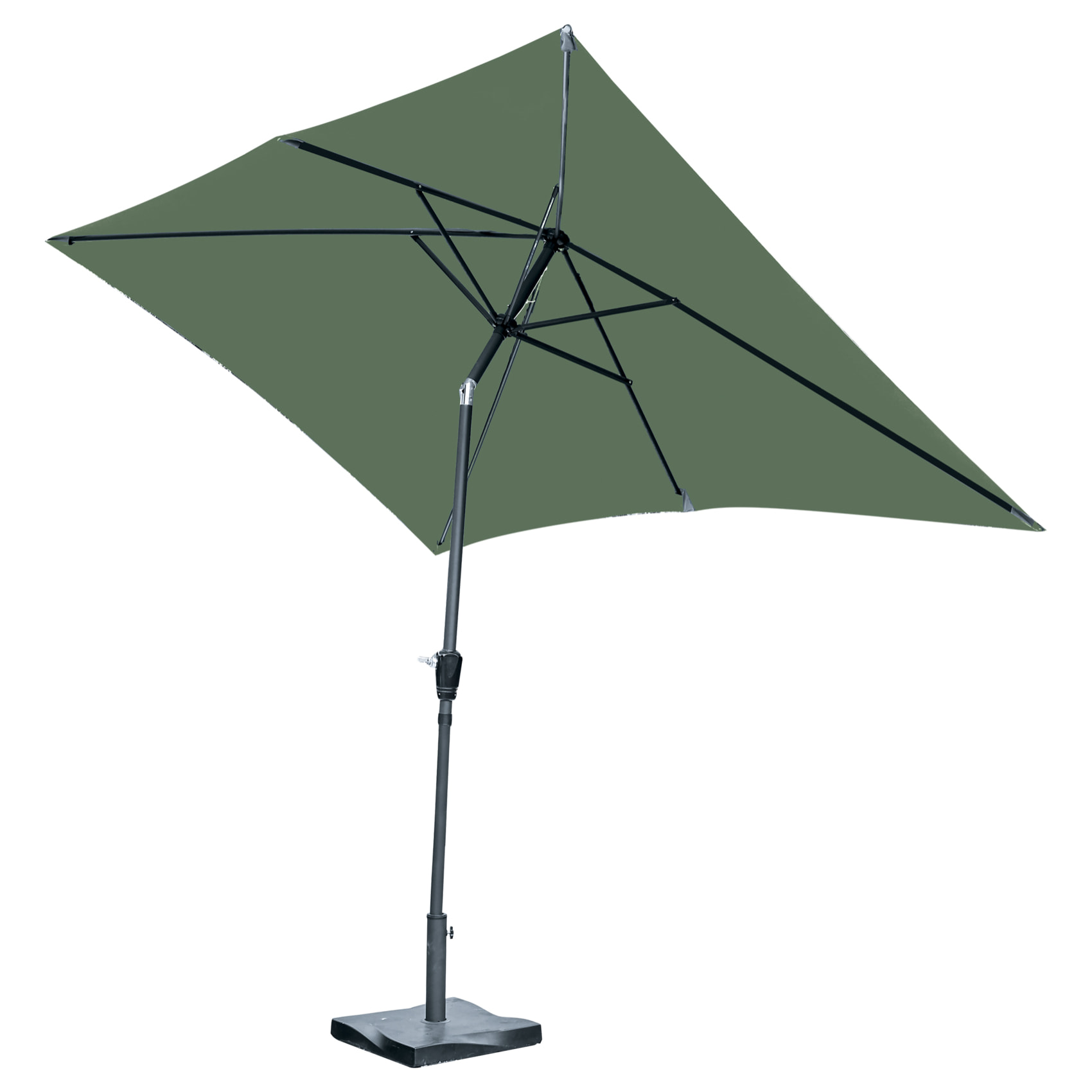 Parasol Centré et Inclinable 2 x 3 m - Vert