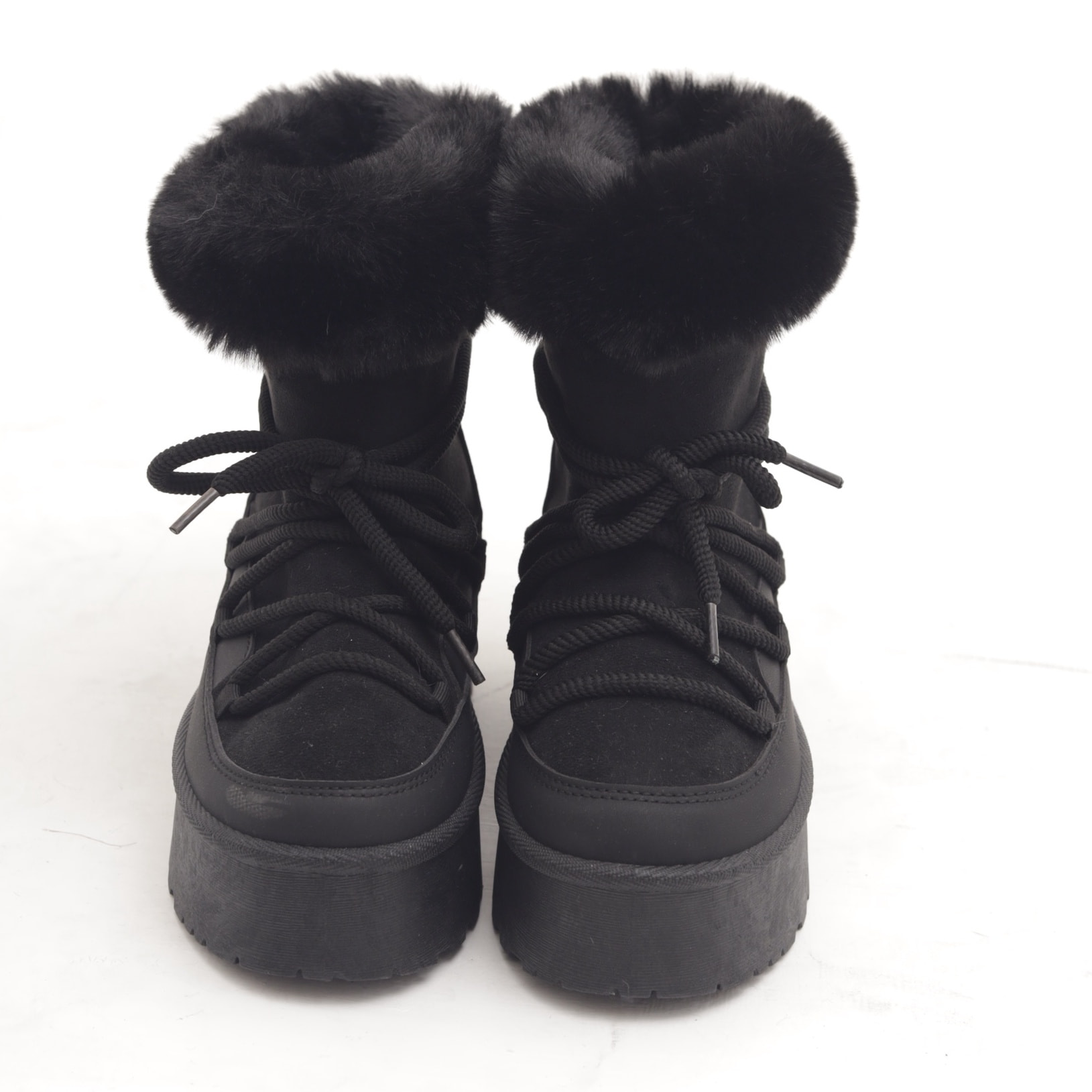 STIVALETTO MAMMUT LACCI NERO