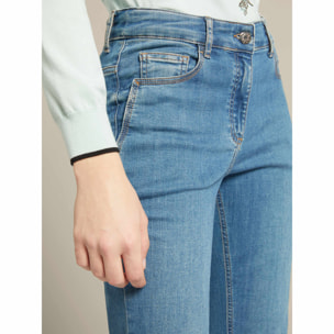 Elena Mirò - Jeans flare in cotone sostenibile - Azzurro