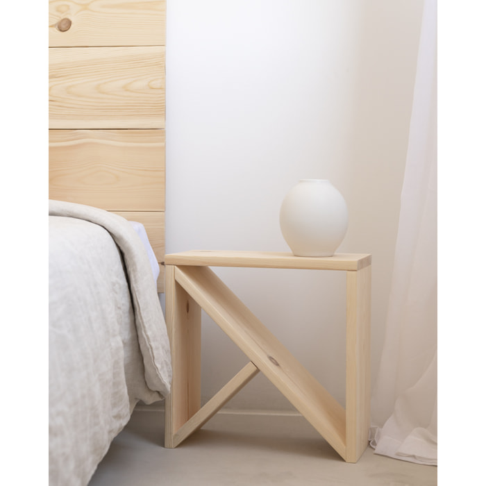 Pack 2 tables en bois massif ton naturel en différentes tailles