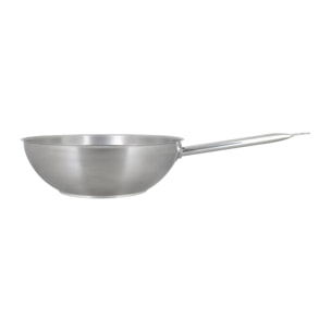 Wok professionnel 30cm en acier inoxydable