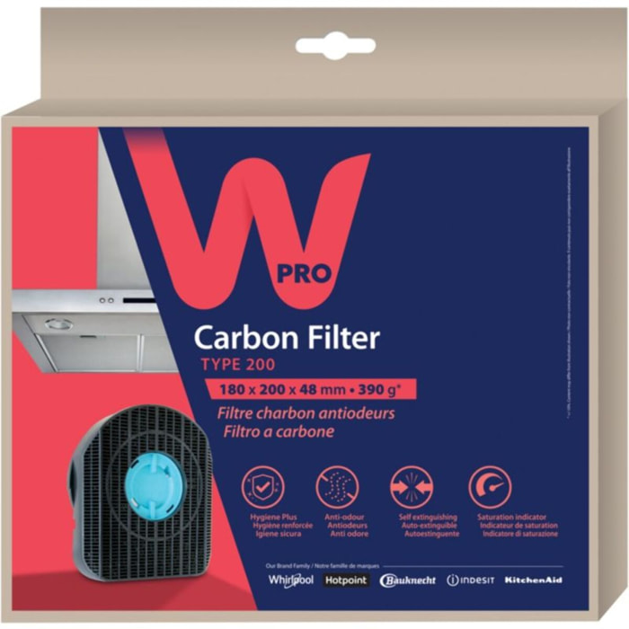 Filtre hotte WPRO CHF200/1