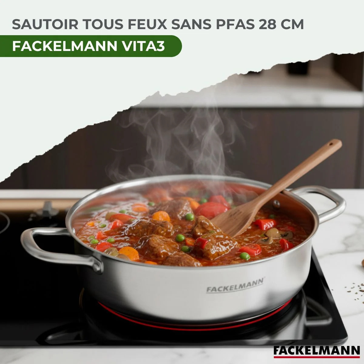 Sautoir en inox 18/10 Triply Fackelmann Vita3