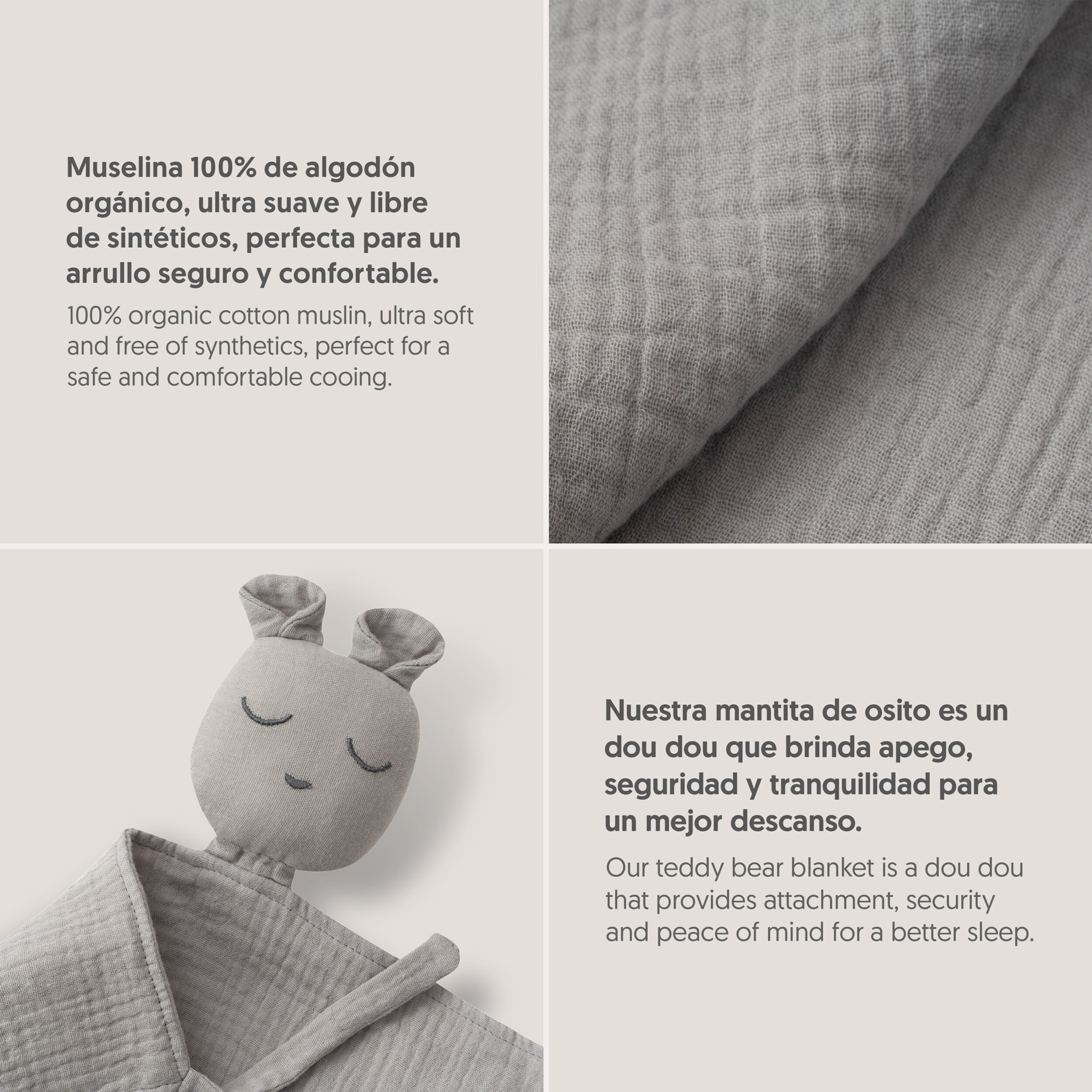 Capa Baño 1X1 Mod Oso+Dudu Muselina Petroleo