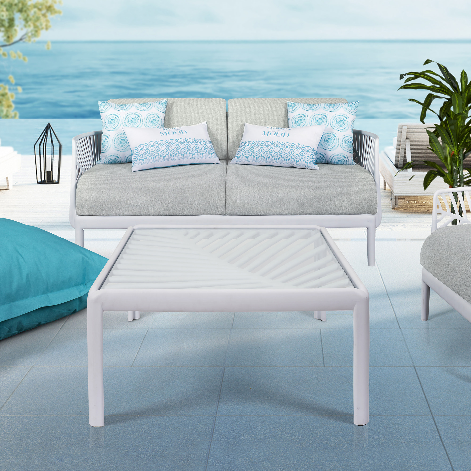 Table Basse Outdoor Ibiza Blanc
