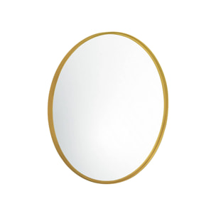 Miroir rond en métal Ø60cm MABEL. couleur or