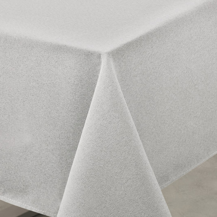 Nappe déperlante anti-taches  - Effet lin - Gris Perle