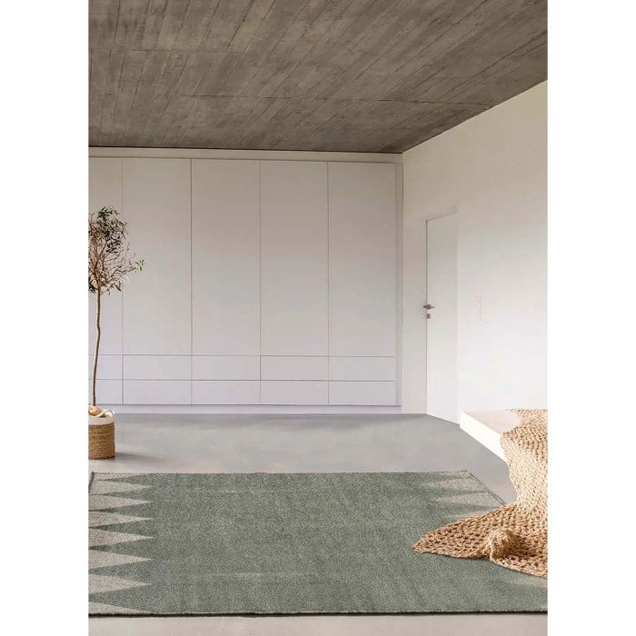 FARASHE Alfombra étnica de pelo corto gris, varias medidas disponibles.