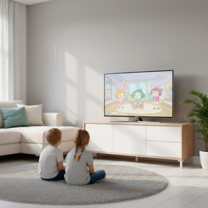 Mobile Tv Credenza Soggiorno Porta Televisione Madia Design Moderno Arredo Casa Mobile Basso Tv Melaminico 130 x 41 x 47 Cm Rovere E Bianco Opaco