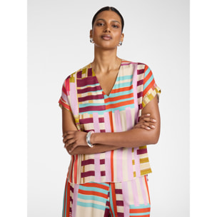 Elena Mirò - Blusa de viscosa estampada - Rosa