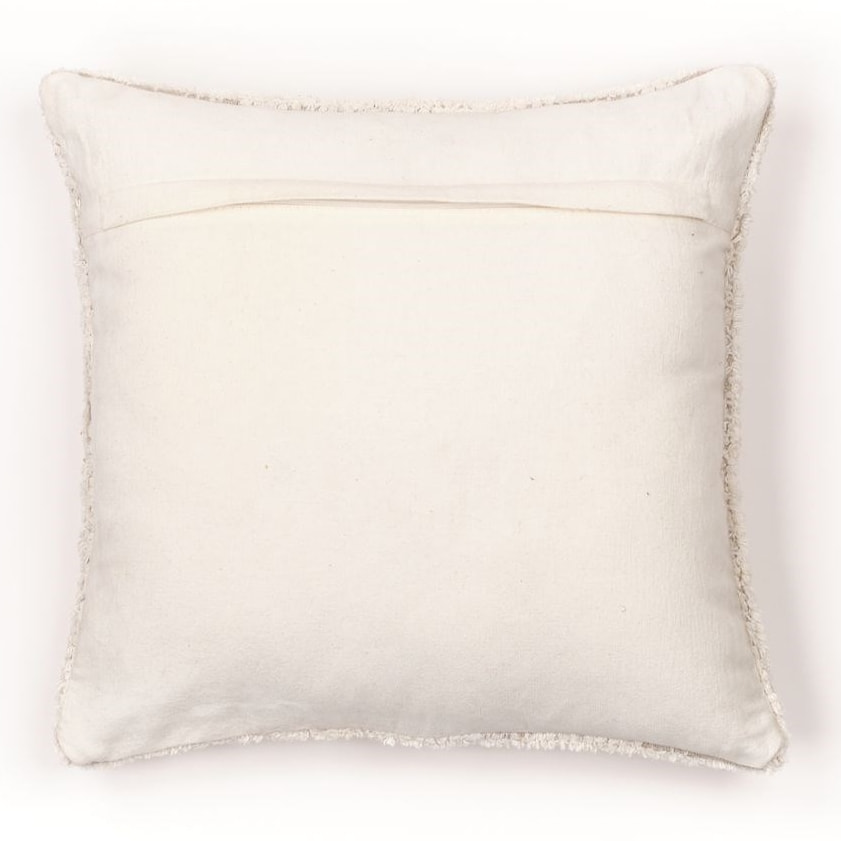 Coussin déhoussable tufté imprimé animalier coton FUNNY blanc