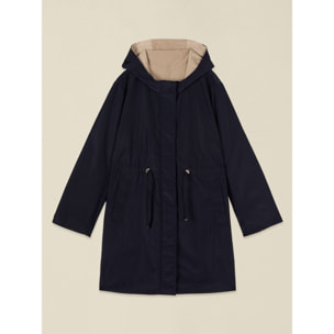 Oltre - Parka reversibile in nylon con cappuccio - Blu