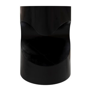 Table d'appoint noire en bois de suar D35 cm - Chowi