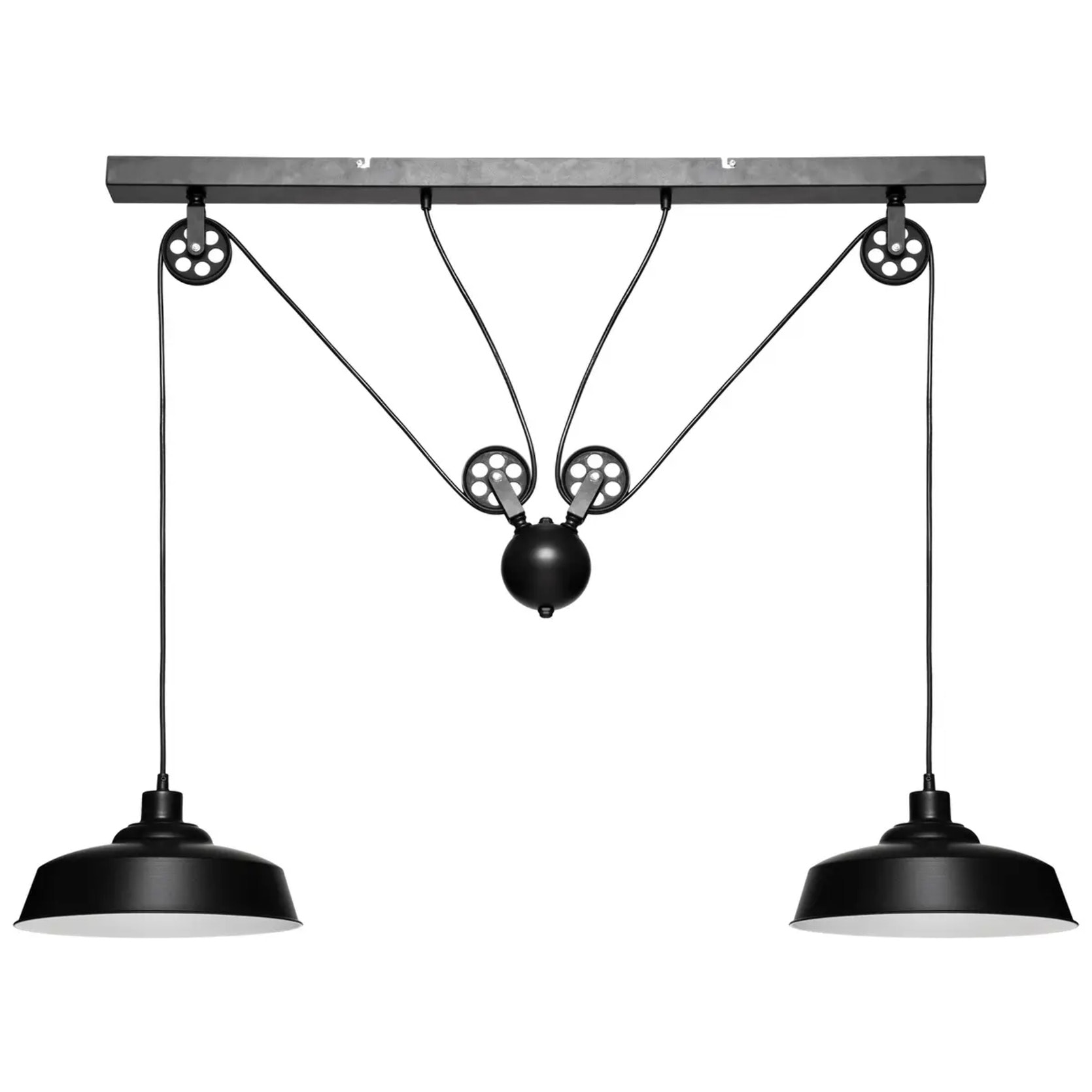 Suspension "Ezio" noire - métal H60 cm