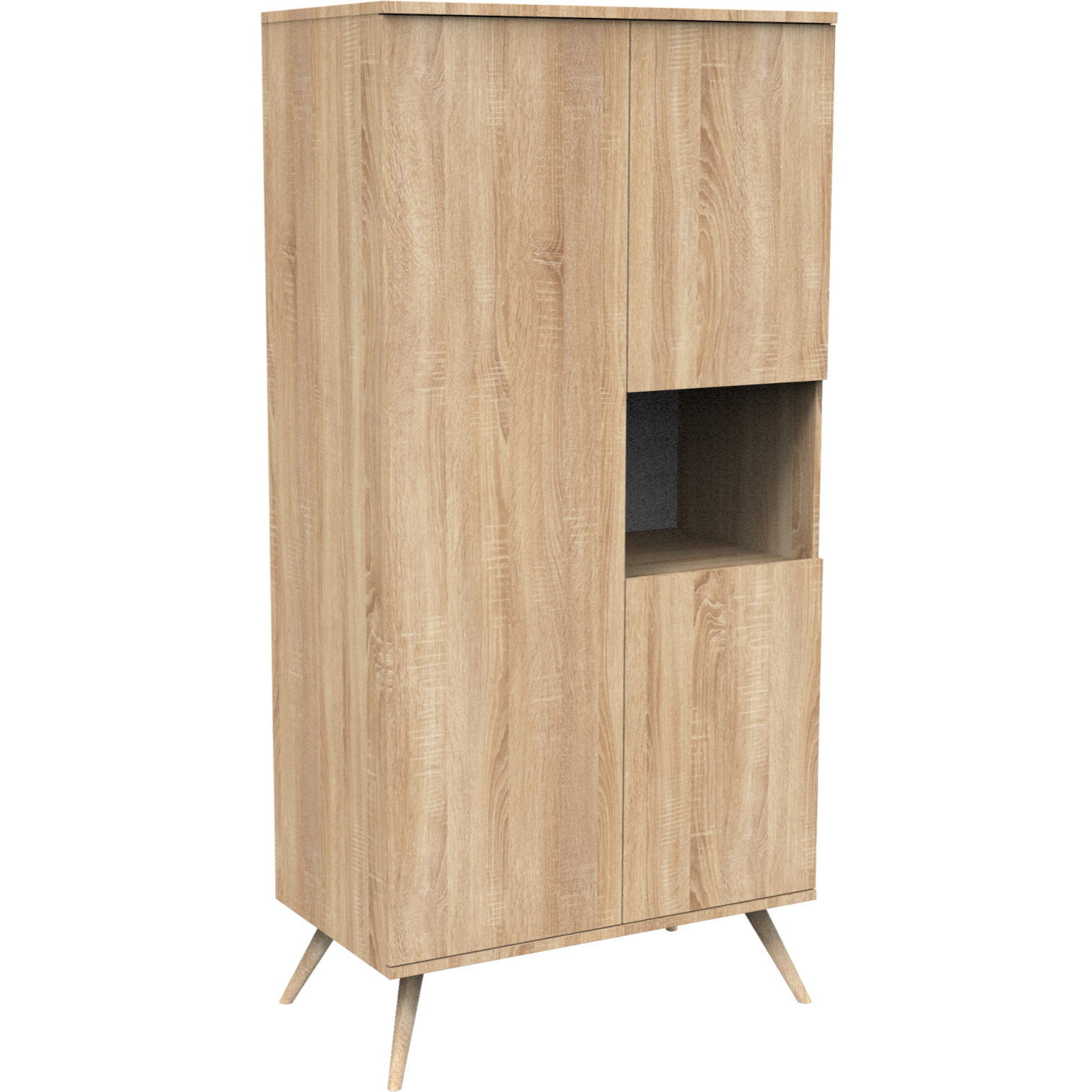 Armoire 3 portes 1 niche en bois