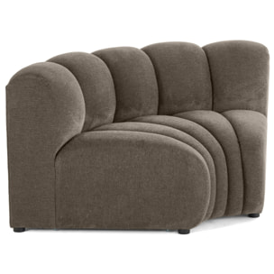 Debbie - module d'angle réversible en tissu texturé - Taupe