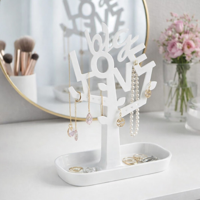 Arbre à bijoux Acier SYDNEY Blanc Spirella