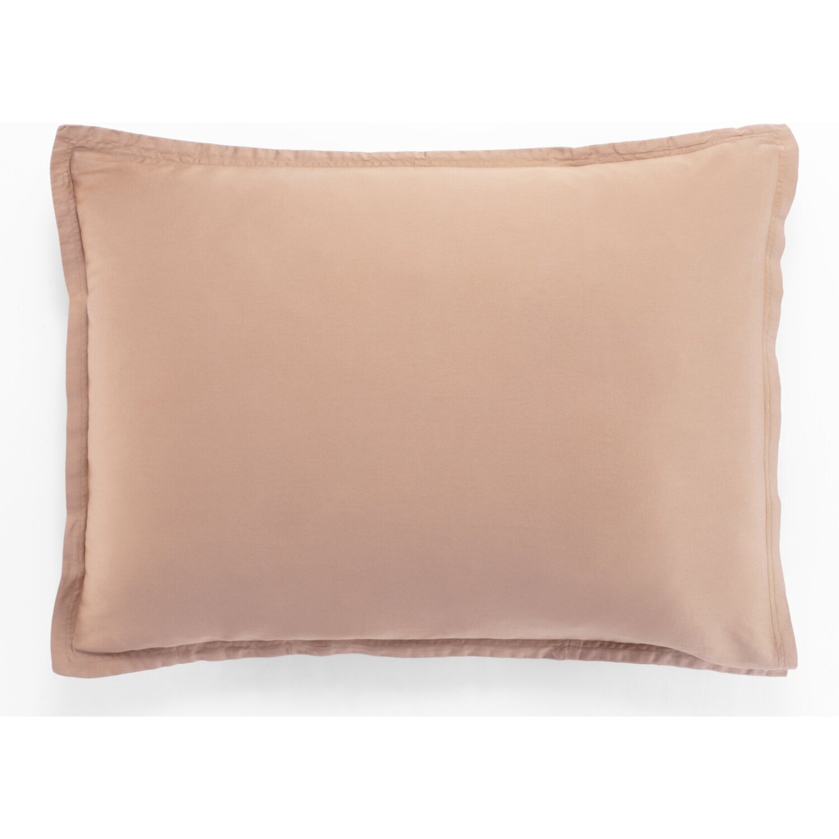 Paire de taies d'oreiller 100% satin de coton lavé 105 fils rose