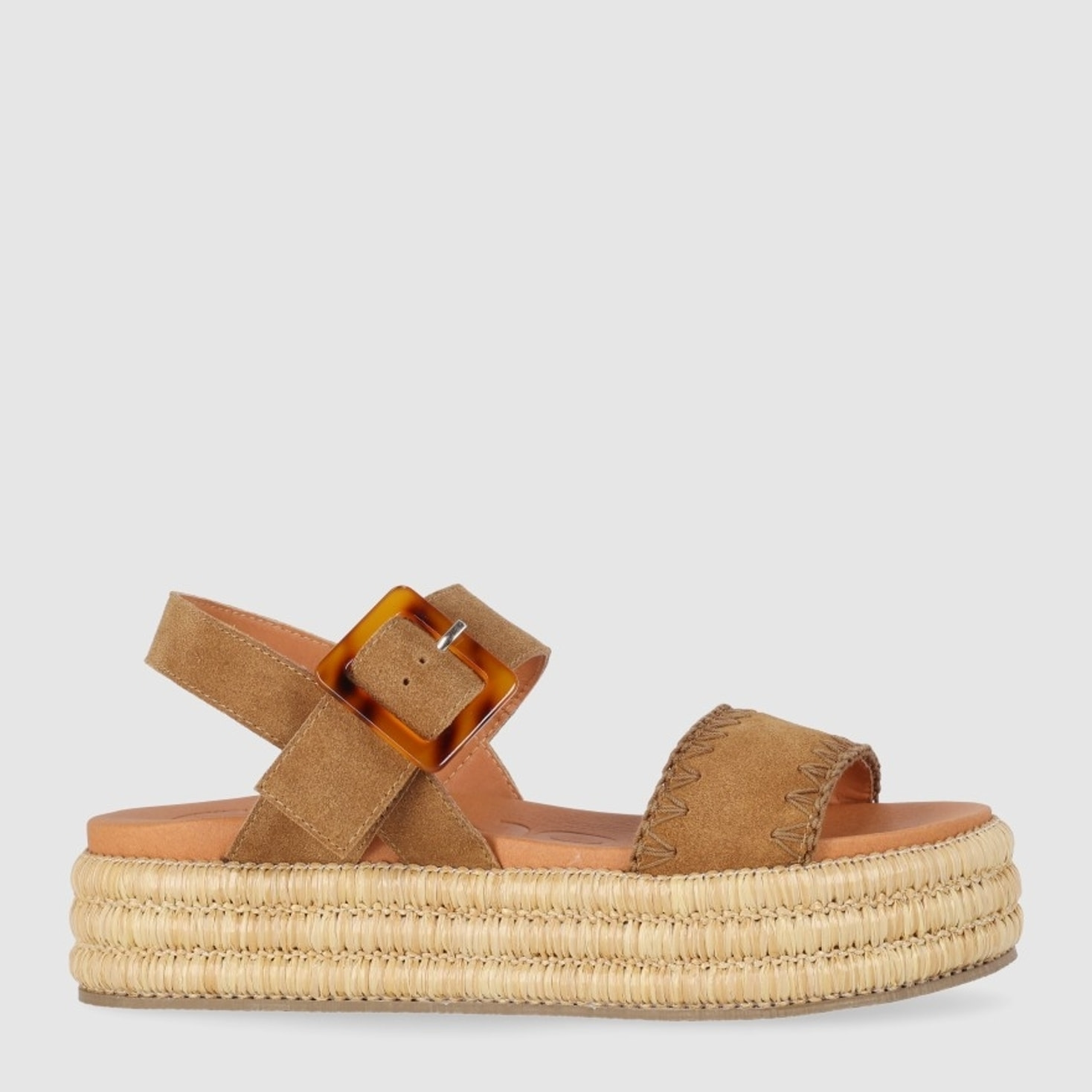 Sandalias de Serraje - Cuero - Tacón: 5 cm
