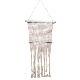 Decorazione in tessuto macrame' bianco cm60x100/120