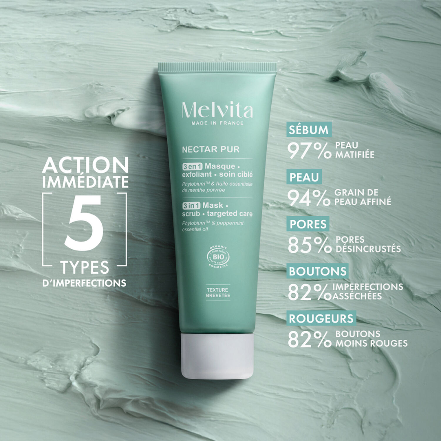 Masque Visage Exfoliant - Effet Boue 75 ml