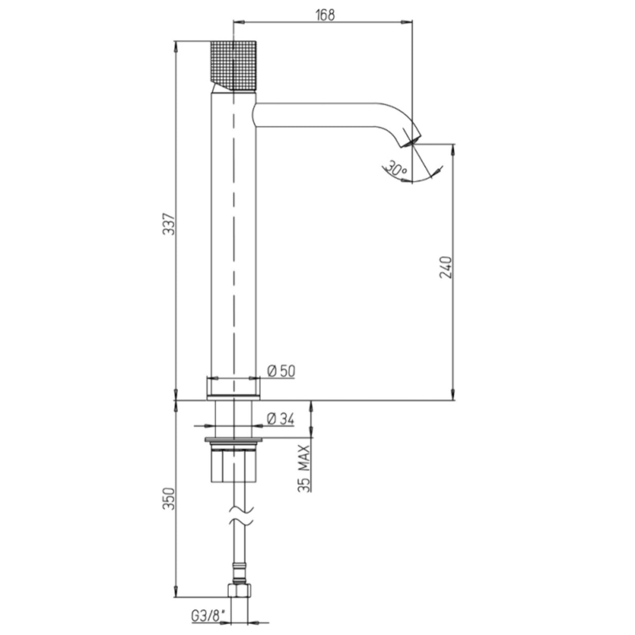 Mitigeur lavabo bec haut PAINI Jewel chromé