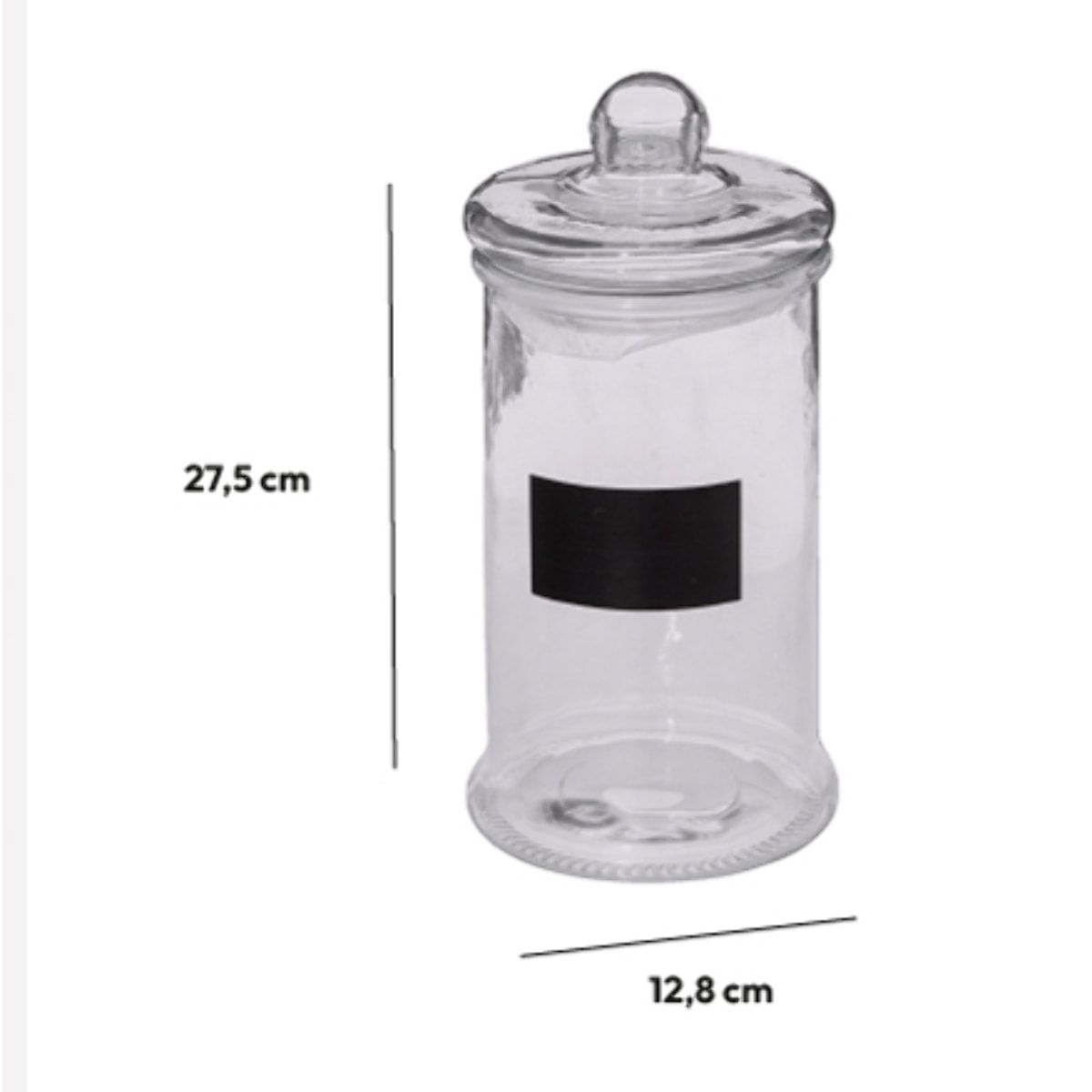 Bonbonnière en verre avec ardoise 16L