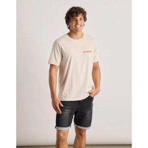 Camiseta Manga Corta Beige - Hamcock