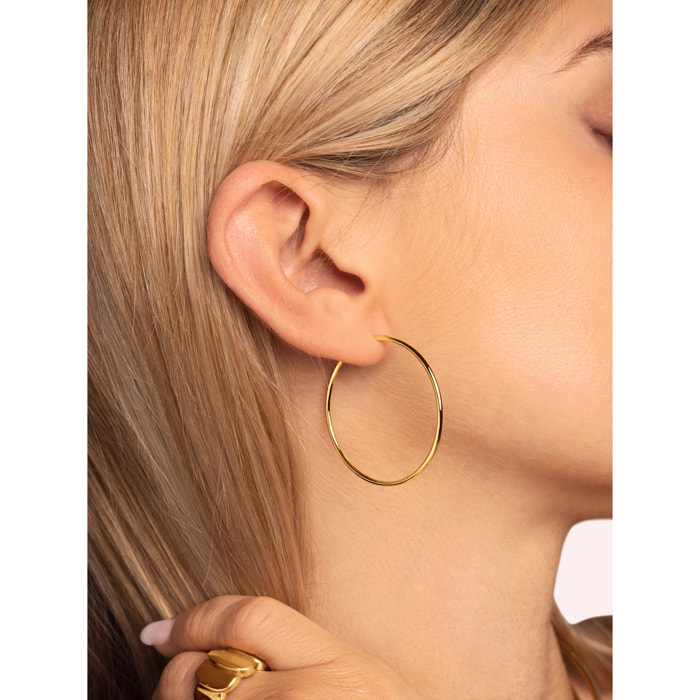 Orecchino Ana L Argento Placcato Oro