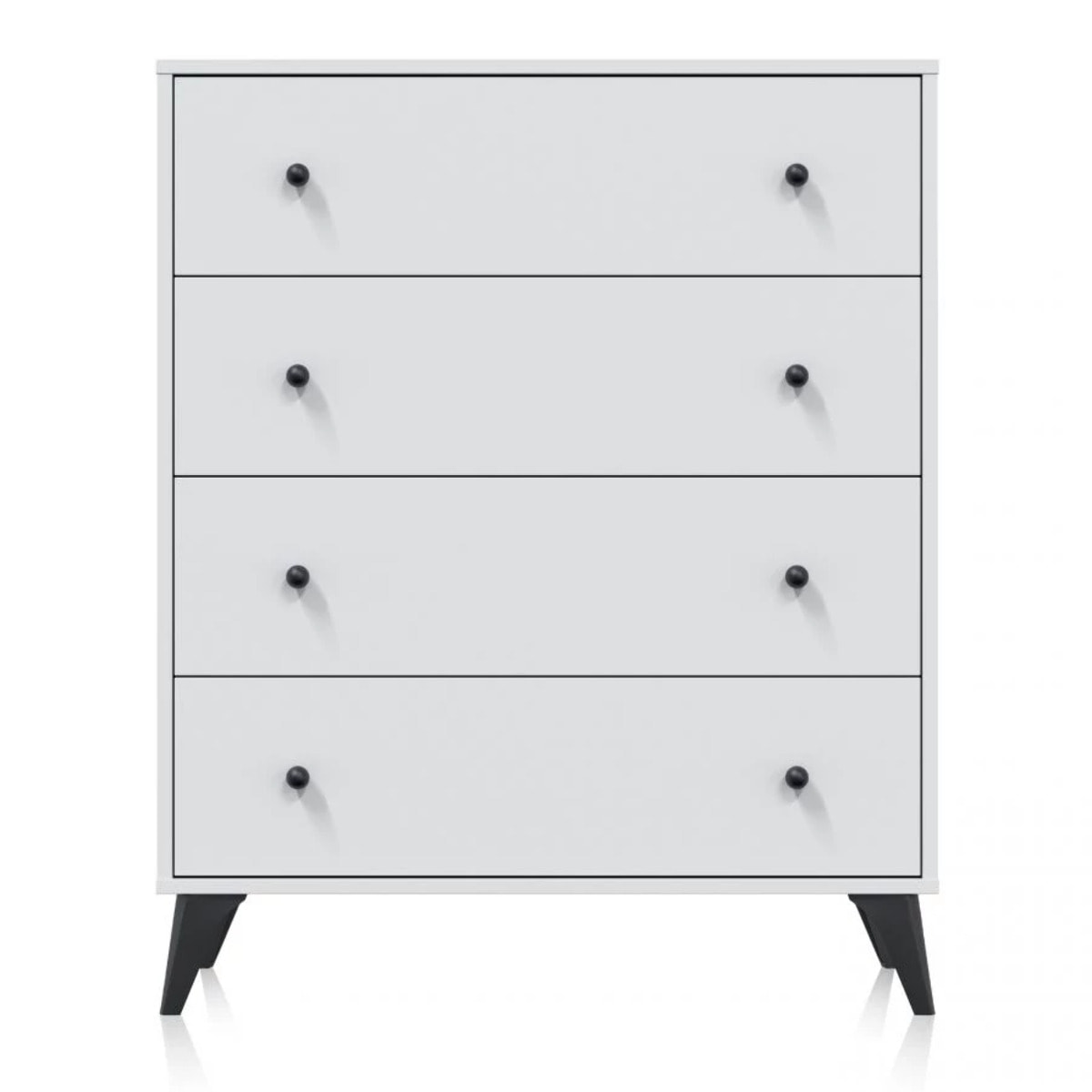 Cómoda Iconic Blanco Artik (Blanco Mate) - Negro