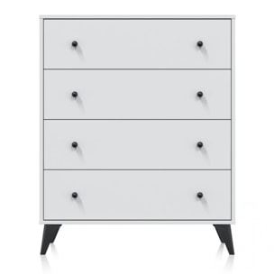 Cómoda Iconic Blanco Artik (Blanco Mate) - Negro