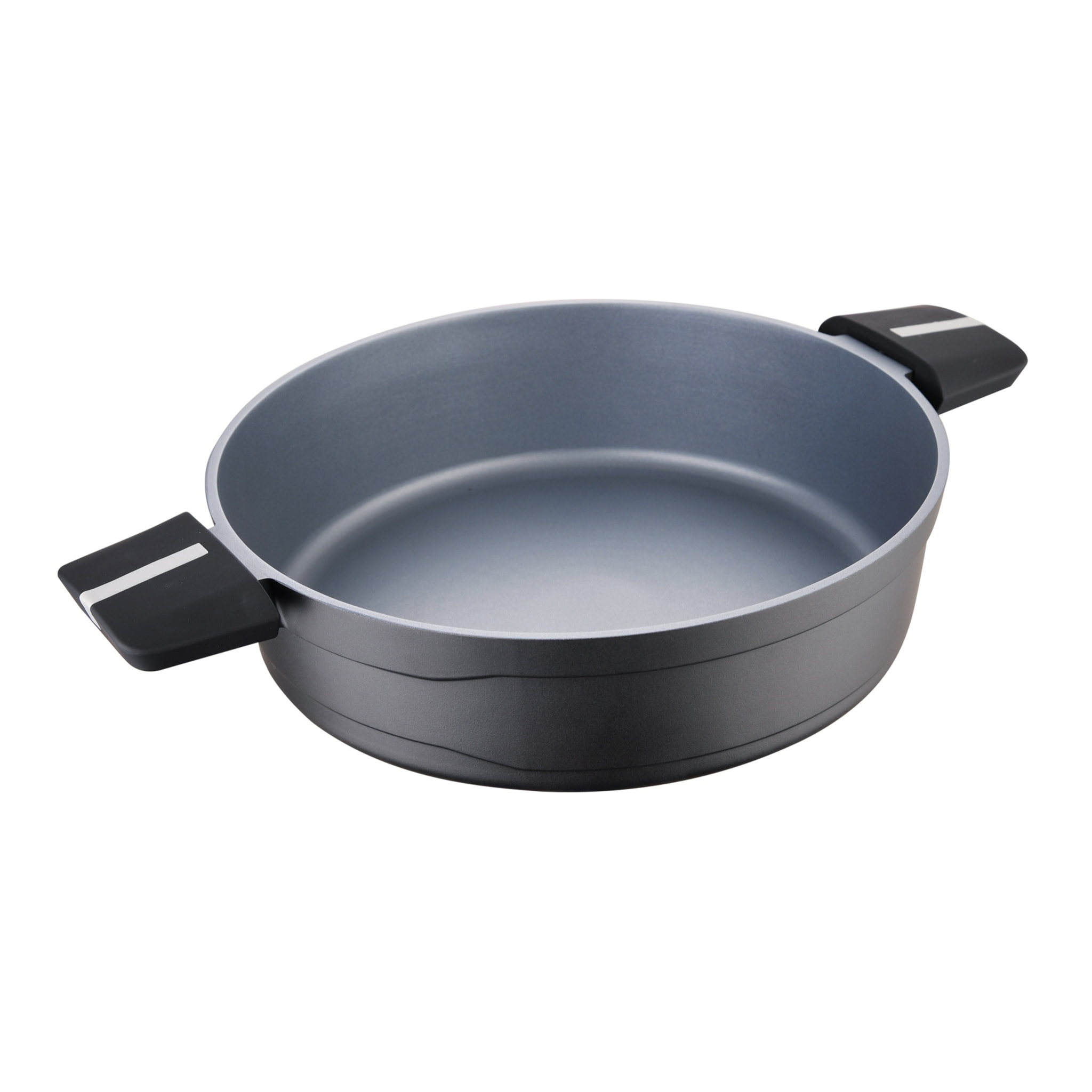 Olla baja 28x8.0cm alu fundido ind c/tapa bistro grey