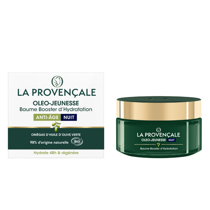 La Provençale Oleo-Jeunesse - Baume Booster d'Hydratation Anti-âge Certifié Bio - Omégas d'huile d'Olive verte - Tous types de