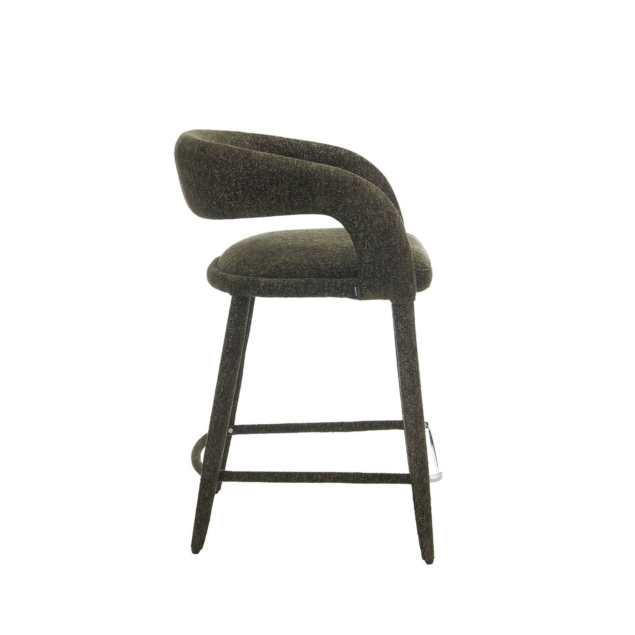 Tabouret de bar contemporain tissu (lot de 2) ALESSIA
