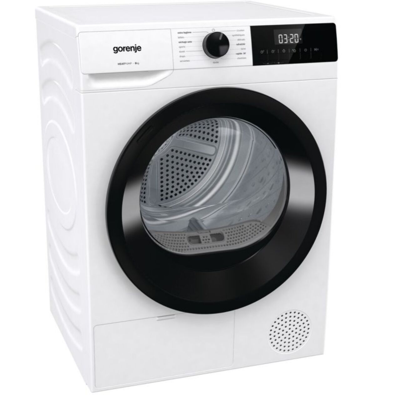 Sèche linge pompe à chaleur GORENJE DHNE82 8kg - Soin quotidien & Anti-froissage