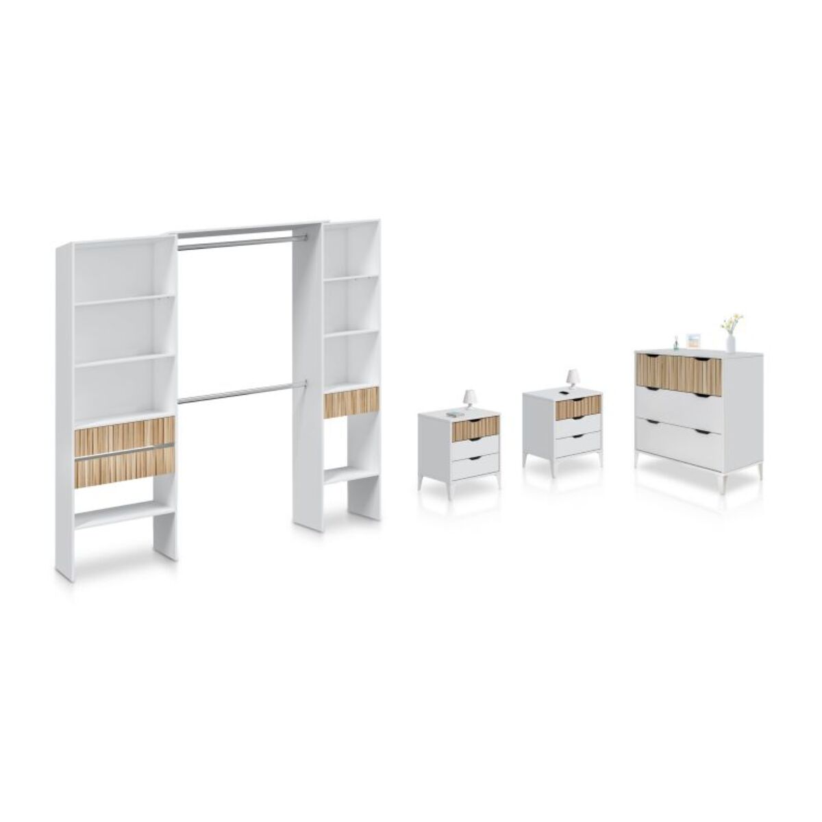 Dormitorio Nitza On Plus Blanco Artik (Blanco Mate) - Natur