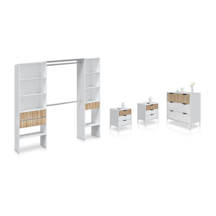 Dormitorio Nitza On Plus Blanco Artik (Blanco Mate) - Natur