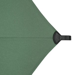 Parasol droit rond inclinable Soya 2,7m vert olive