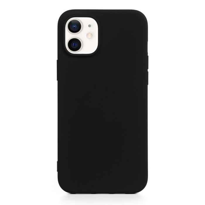 DAM Custodia in silicone  Essential per iPhone 12 / 12 Pro. Interno morbido e vellutato. 7,43x1,02x14,95 centimetri. Colore nero