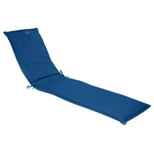 Coussin de transat "Korai" bleu indigo 190x60cm en polyester