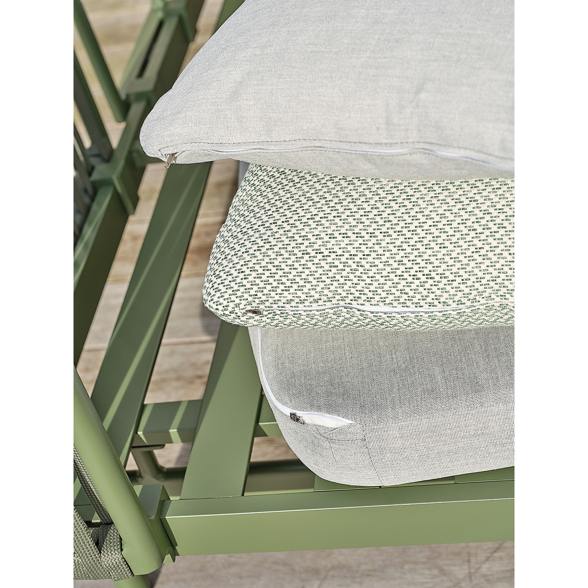 BARLIA - Canapé de jardin en aluminium
