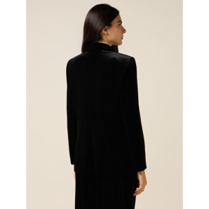 Oltre - Blazer in velluto ad effetto sparkling - Nero