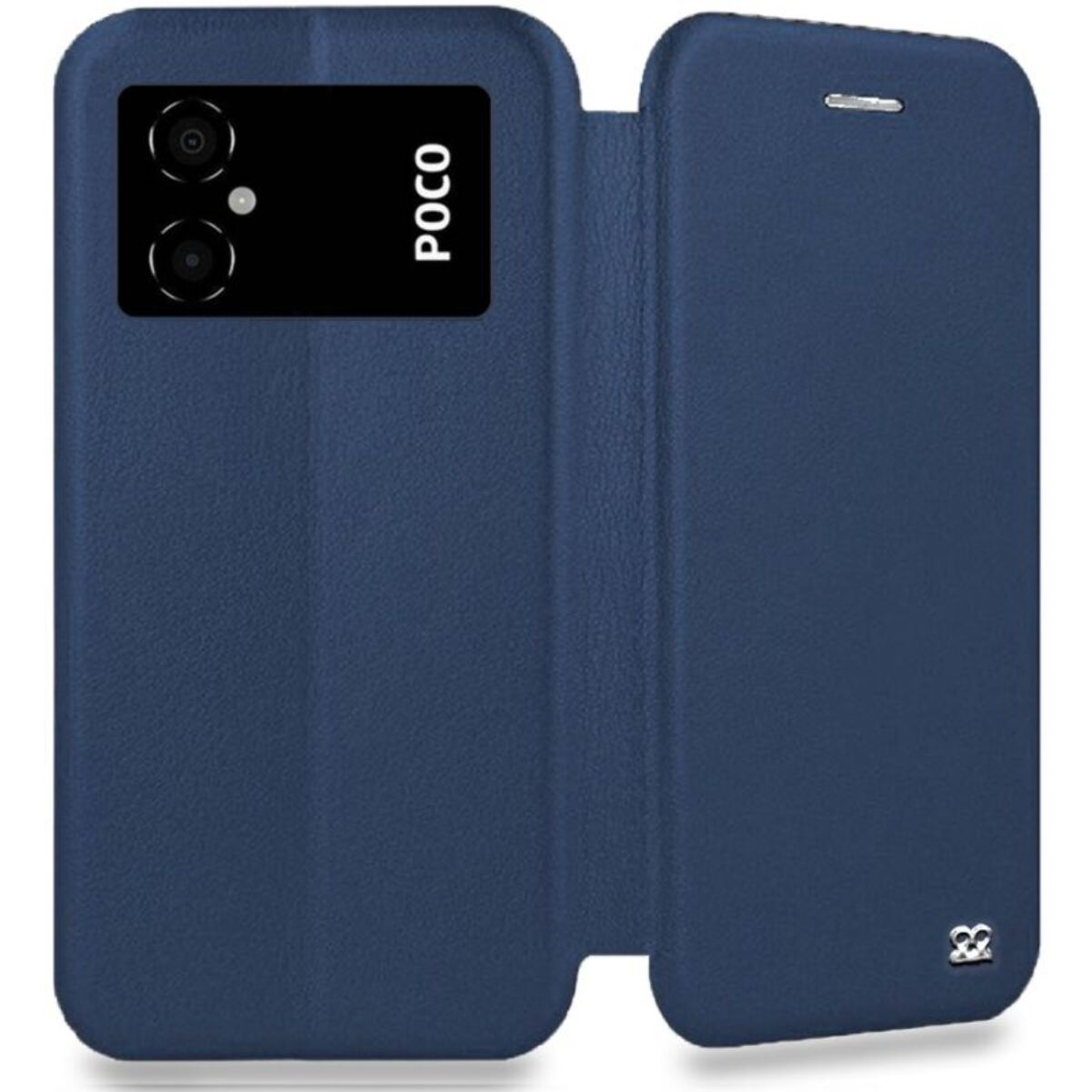 Etui IBROZ Xiaomi Poco M4 5G Cuir Bleu