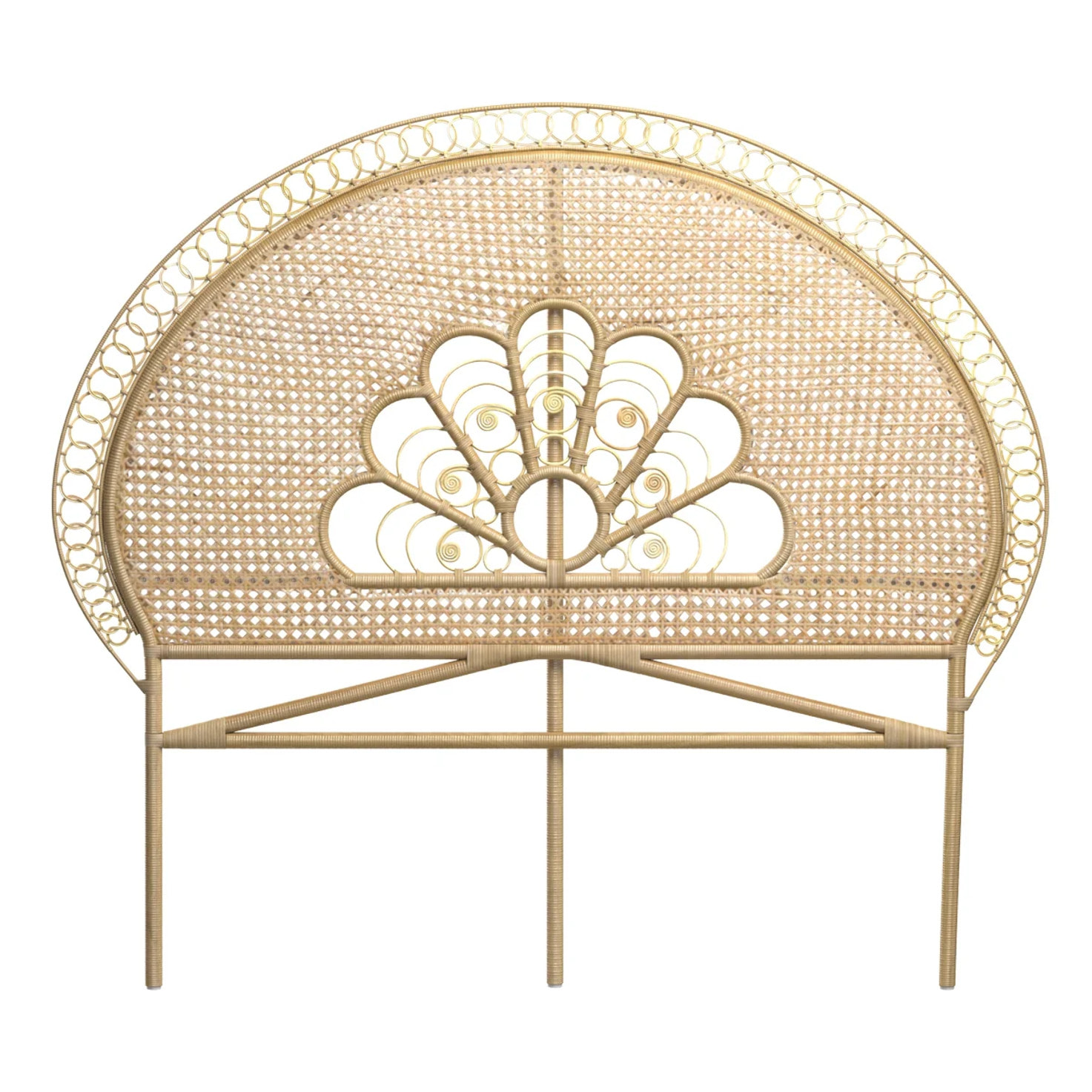 Tête de lit 140 cm en rotin naturel - Gabriella