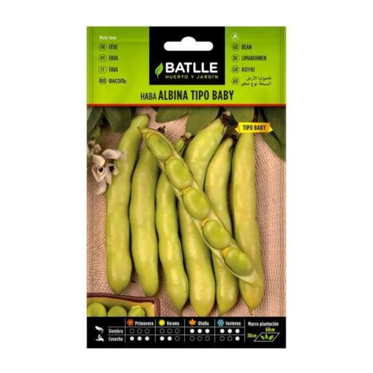 Semillas de Haba albina baby 50 g Batlle